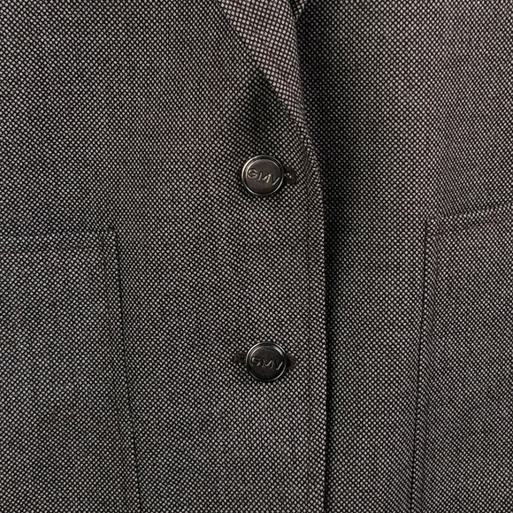 Gian Marco Venturi men brown wool blazer birdseye print ~39R - Picture 6 of 11